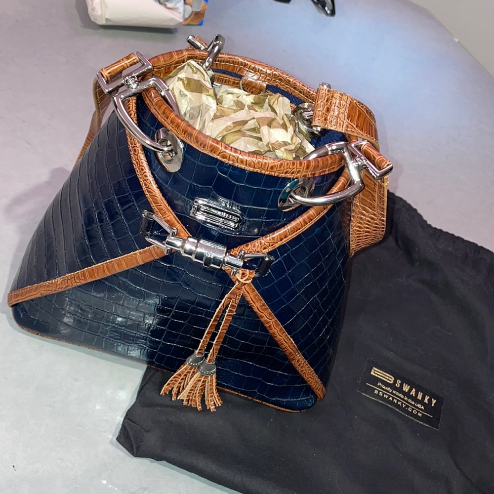 Navy blue luxury backpack